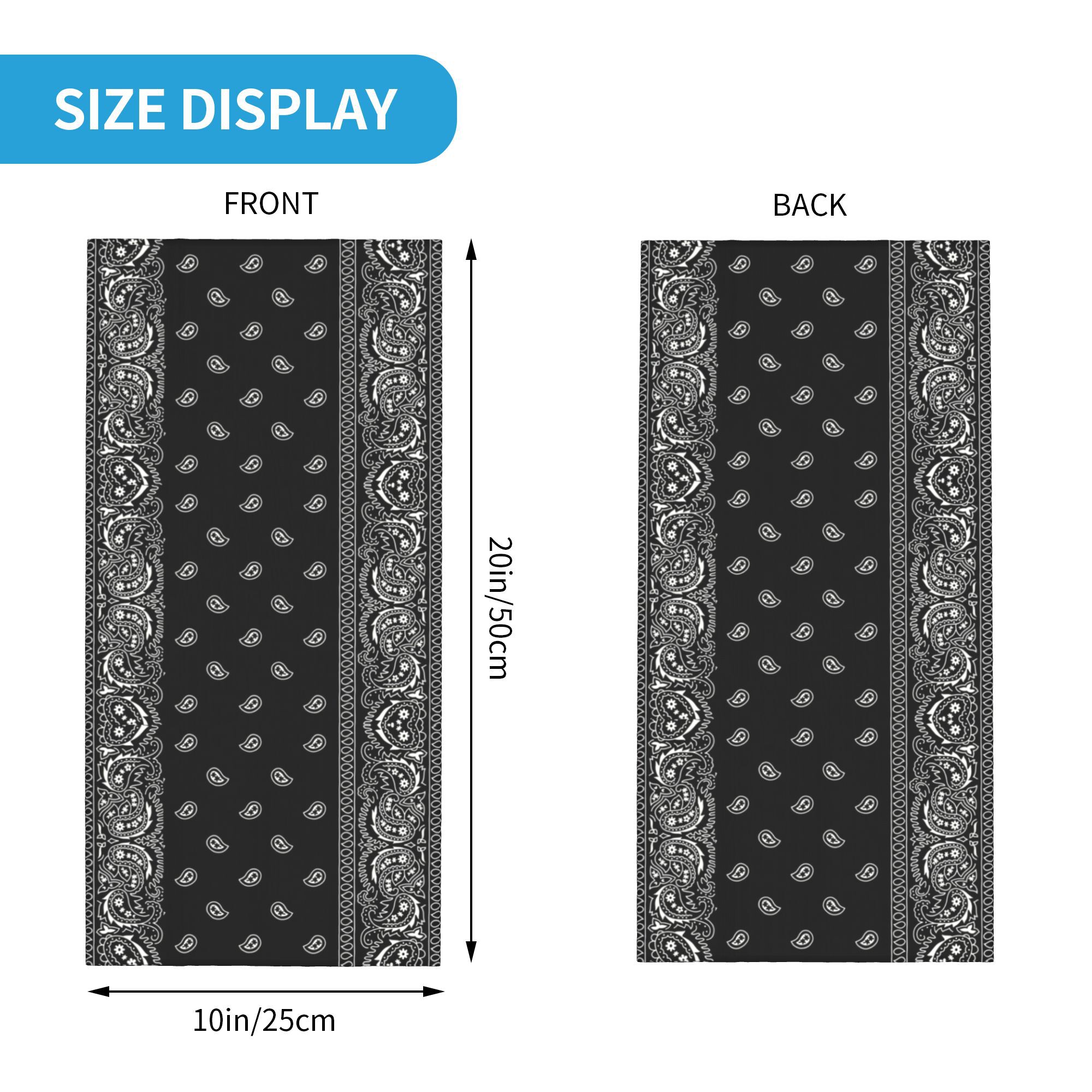 Custom Black And White Paisley - đánh giá và giá Bandana Blank White