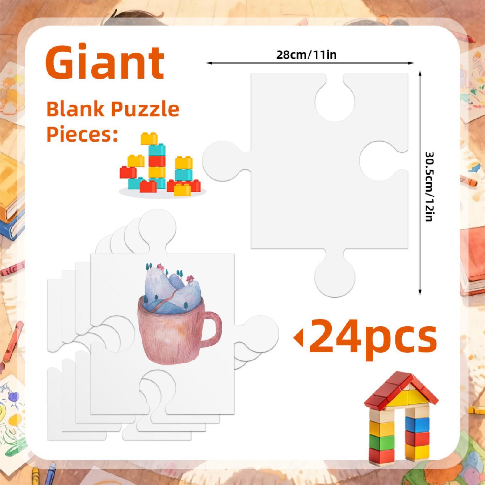 24x White Cardboard Blank Jigs - đánh giá và giá Puzzle Blank White