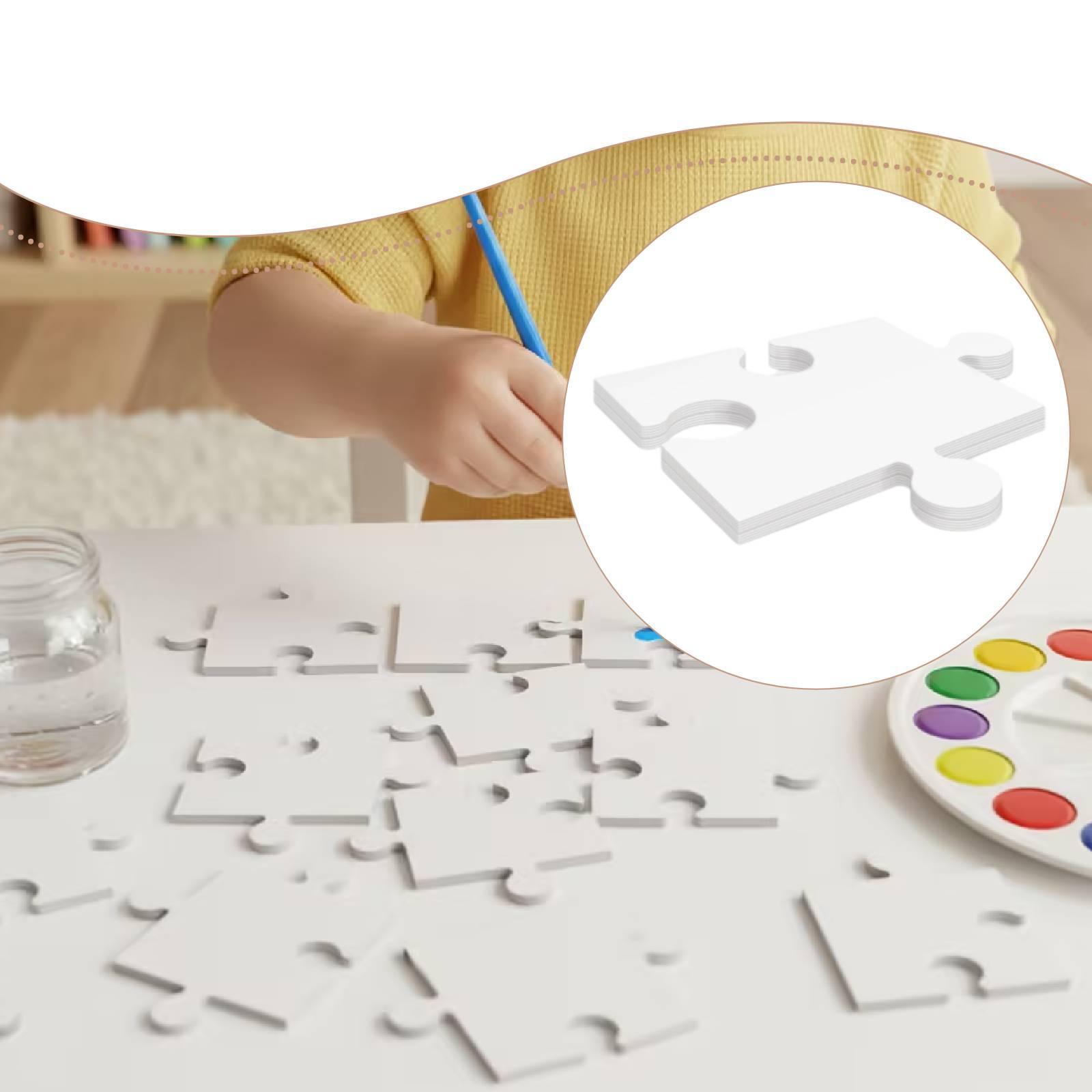 24x White Cardboard Blank Jigs - đánh giá và giá Puzzle Blank White