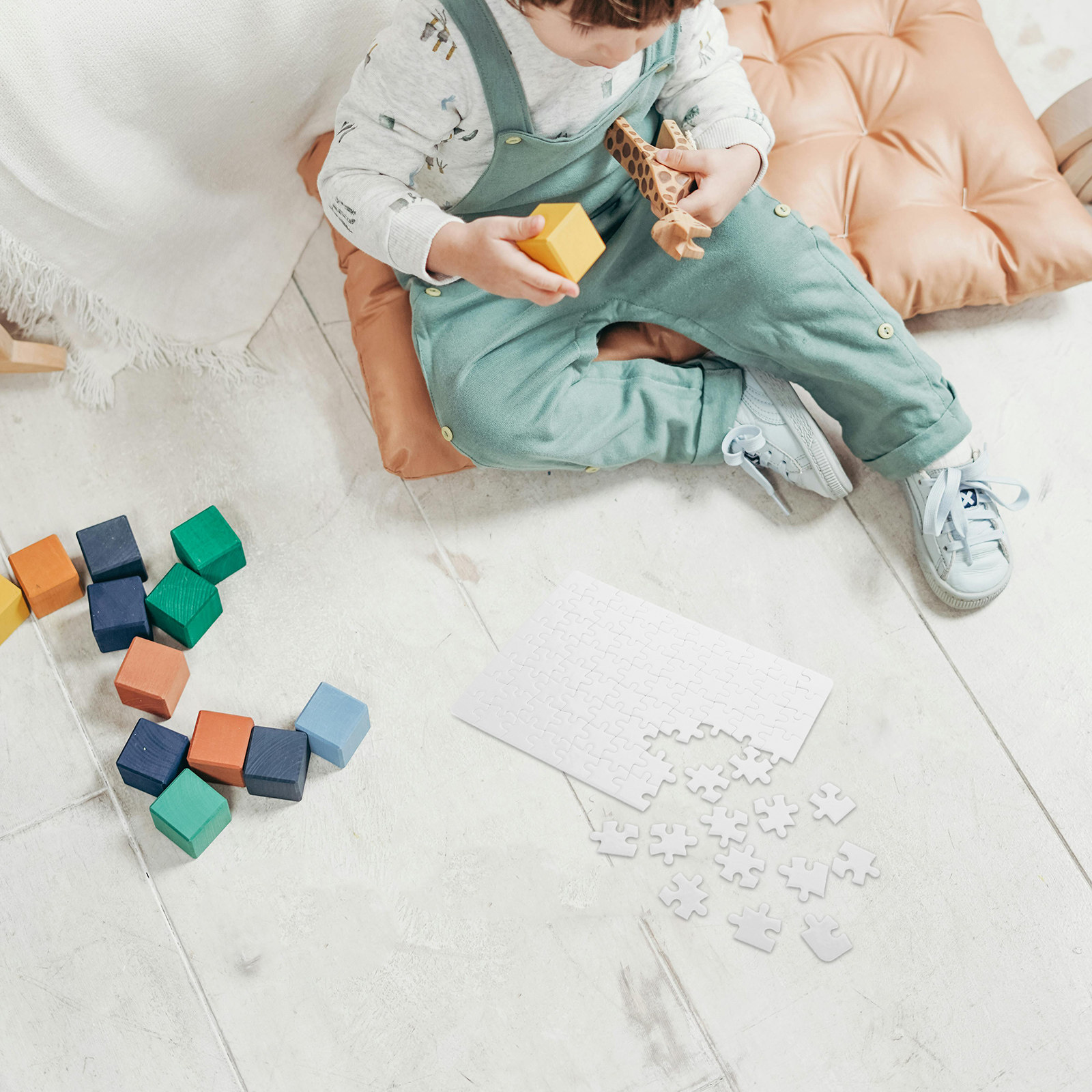 4Sheets Blank Puzzle Pieces Wh - đánh giá và giá Puzzle Blank White