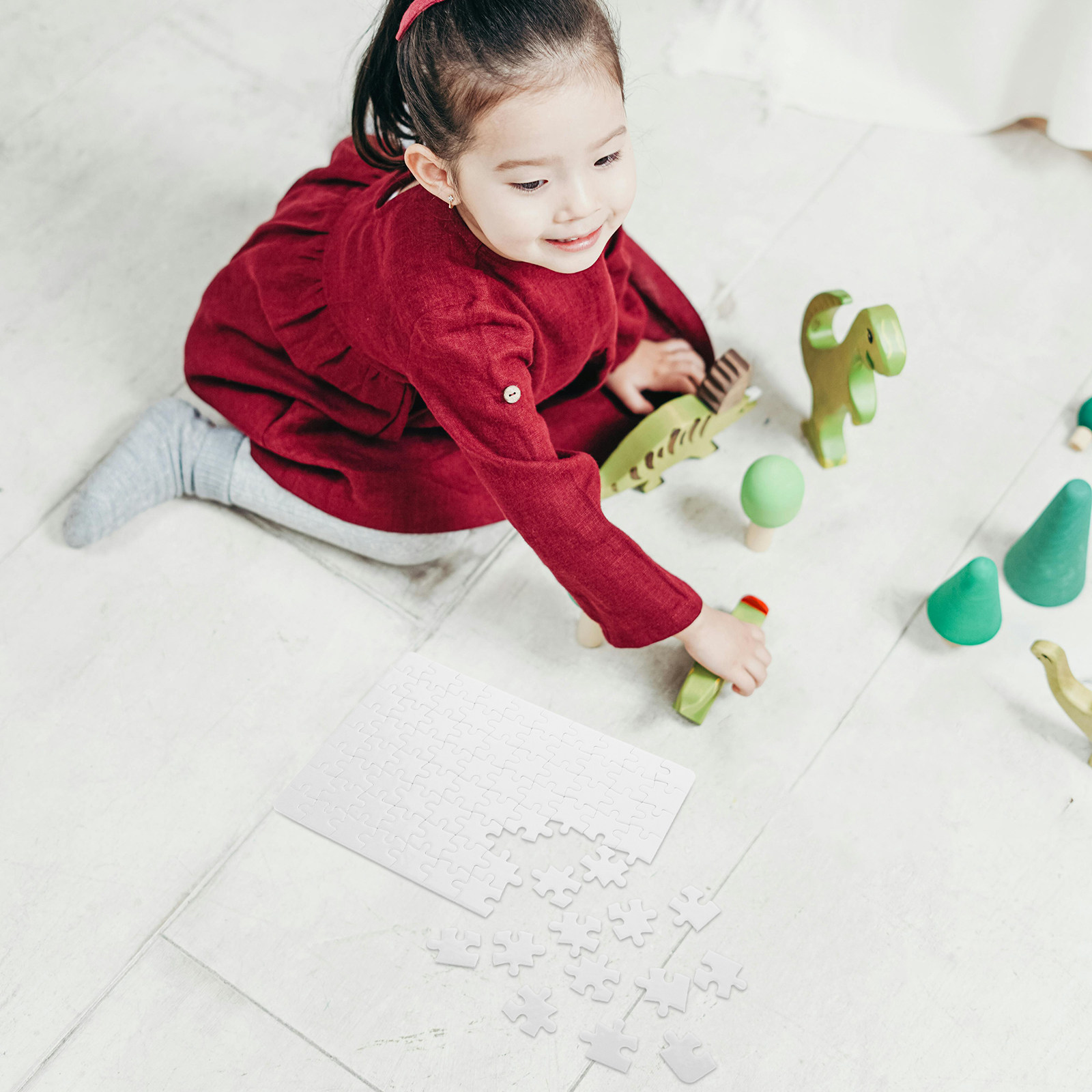 4Sheets Blank Puzzle Pieces Wh - đánh giá và giá Puzzle Blank White