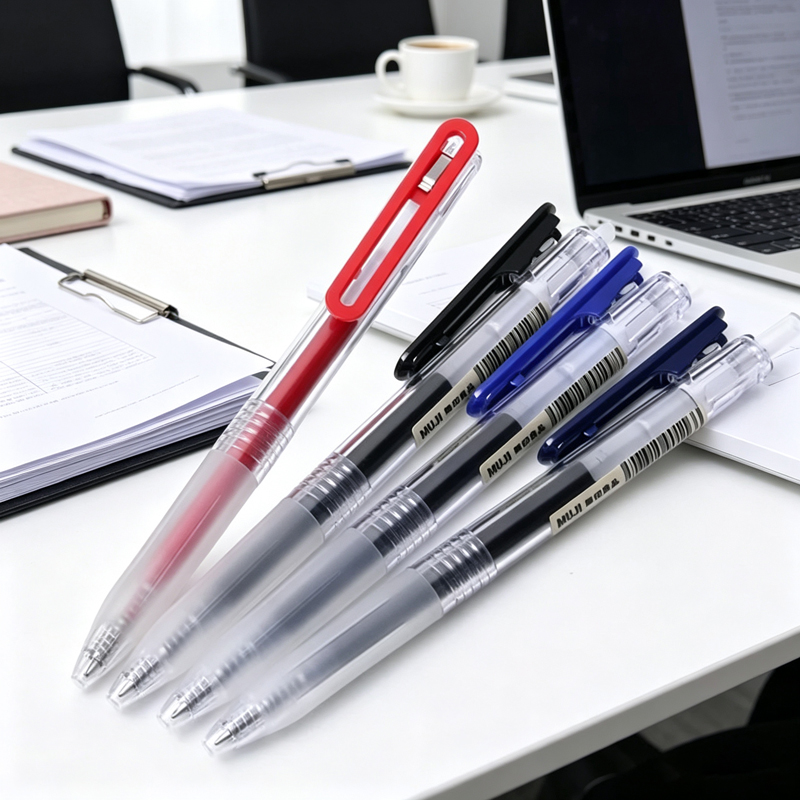0.5mm Retractable Press MUJIs  - đánh giá và giá Muji Stationery Gel Pen