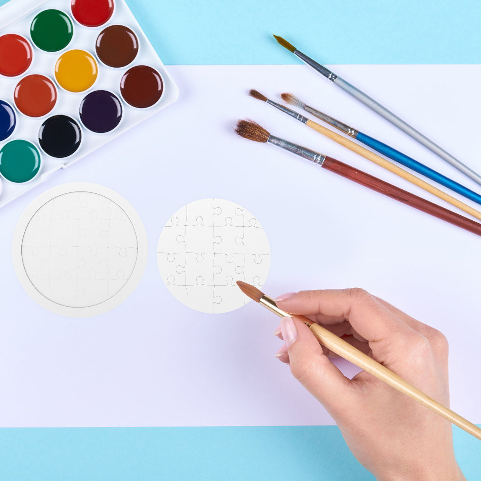 4 Sets Puzzle Blank Coloring P - đánh giá và giá Puzzle Blank White