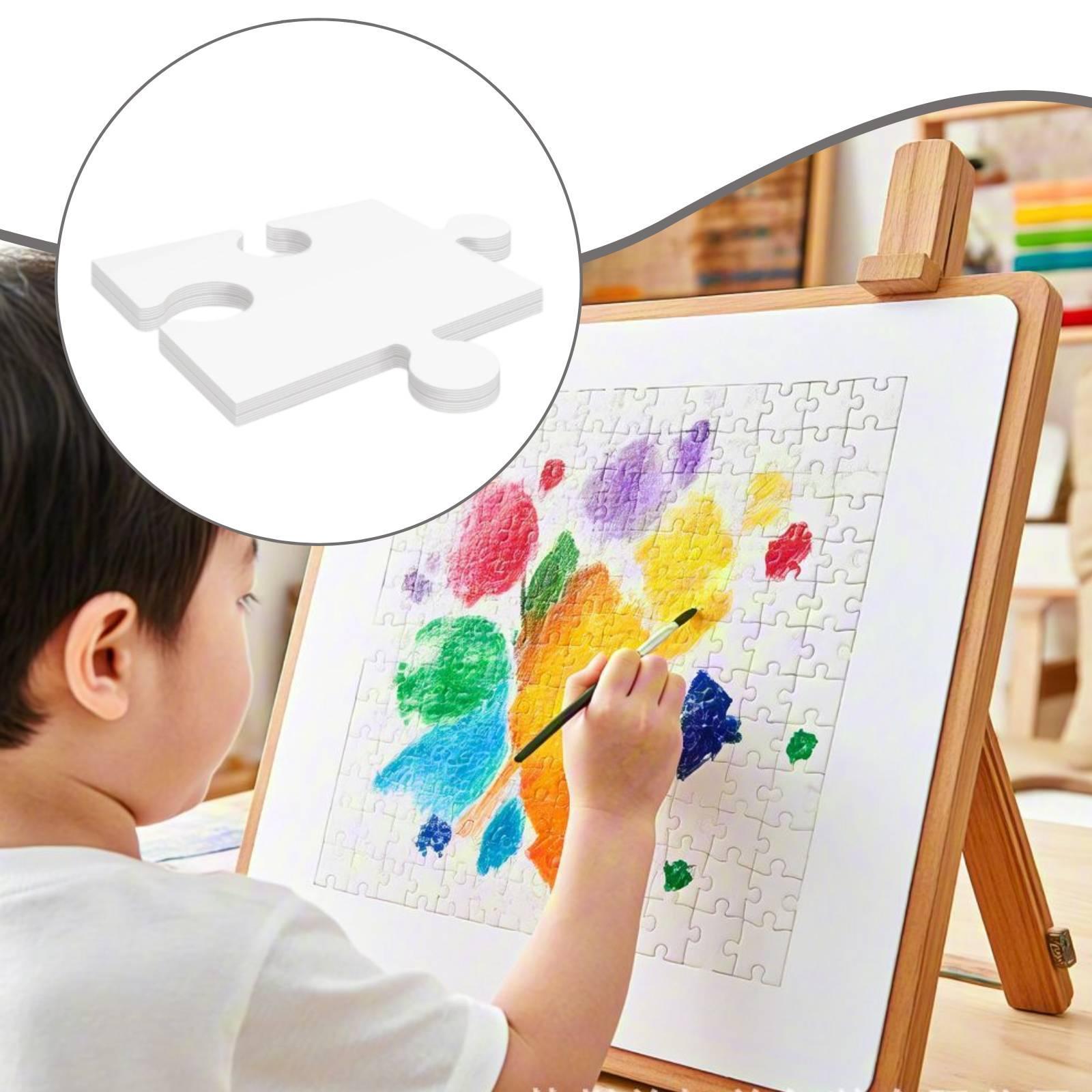 24x White Cardboard Blank Jigs - đánh giá và giá Puzzle Blank White